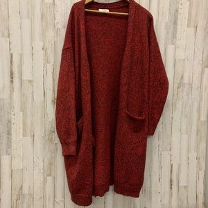 Umgee Cardigan 1X Long Length Red